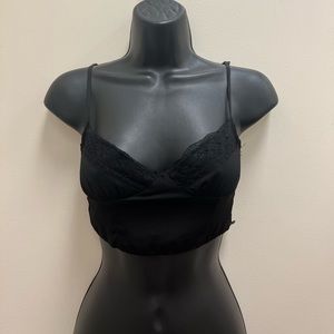 Princess Polly Black Lacey 0 Crop Top